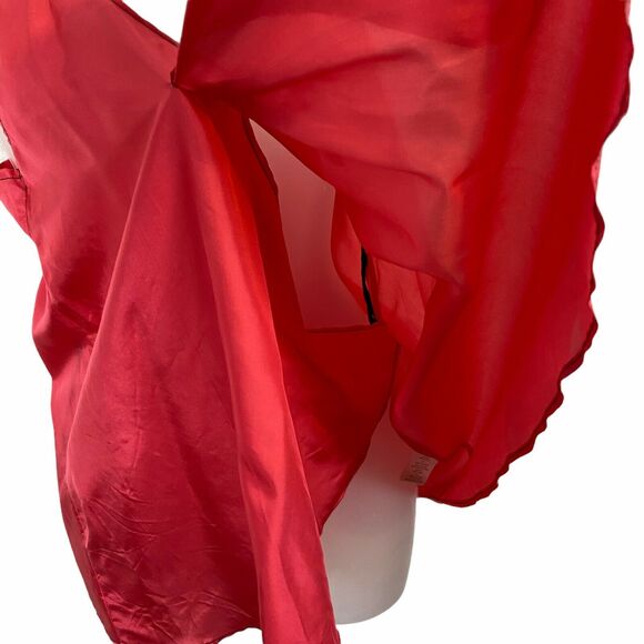 Surplice Silk Tank Top Blouse Tea and Honey Wide Strap  sz M - Picture 3 of 7